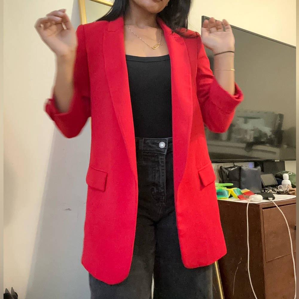Zara Bold Red Blazer